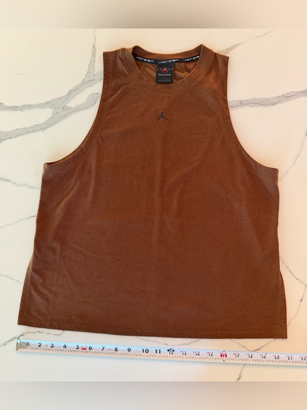 Jordan Women's Brown Tank Top with Black Jumpman size M